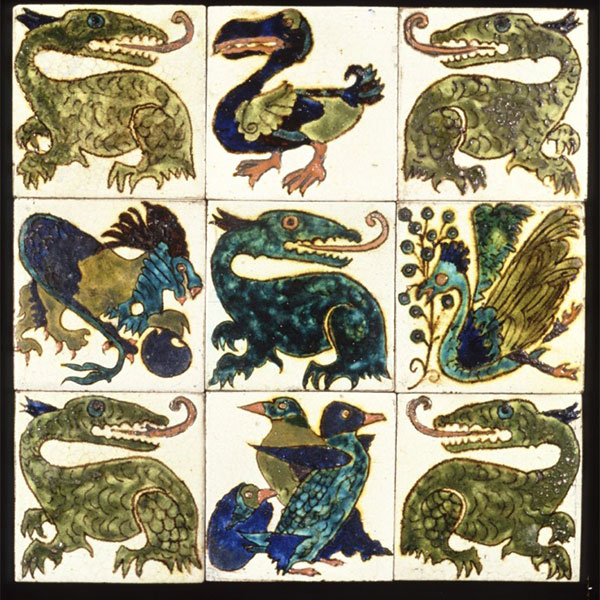 Tiled majolica panel of Dodo