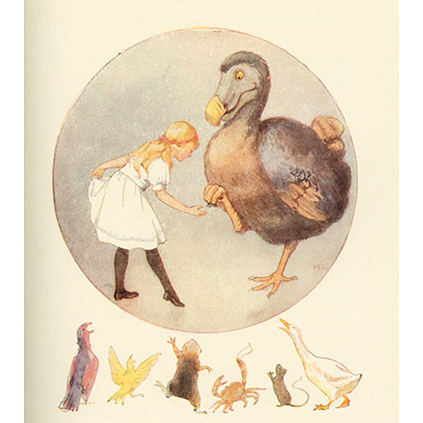 Alice and The Dodo Bird in Wonderland Tile