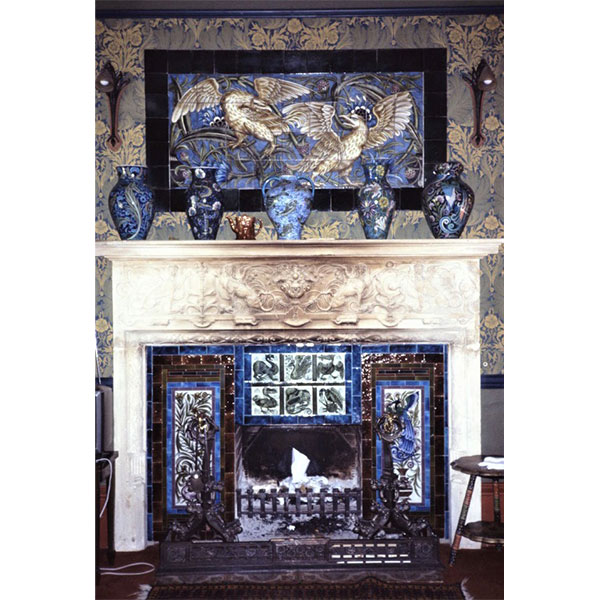 William Morris Tile (XineAnn) on X: William De Morgan tiles for Lewis  Carroll's fireplace at Oxford. Six inch tiles. Hippocampus, fawn, caucus  race dodo, owl and rat, hunting kingfisher,school of fish.