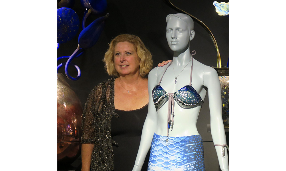 Chelsea Rousso with mermaid's glass bikini top