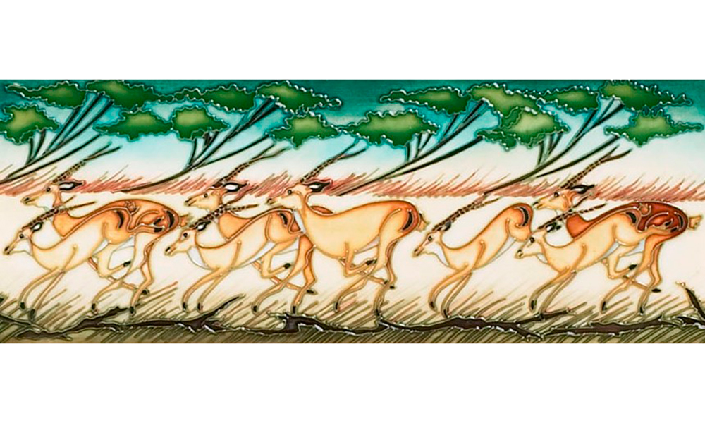 Moorcroft Impala Plaque by K. Goodwin