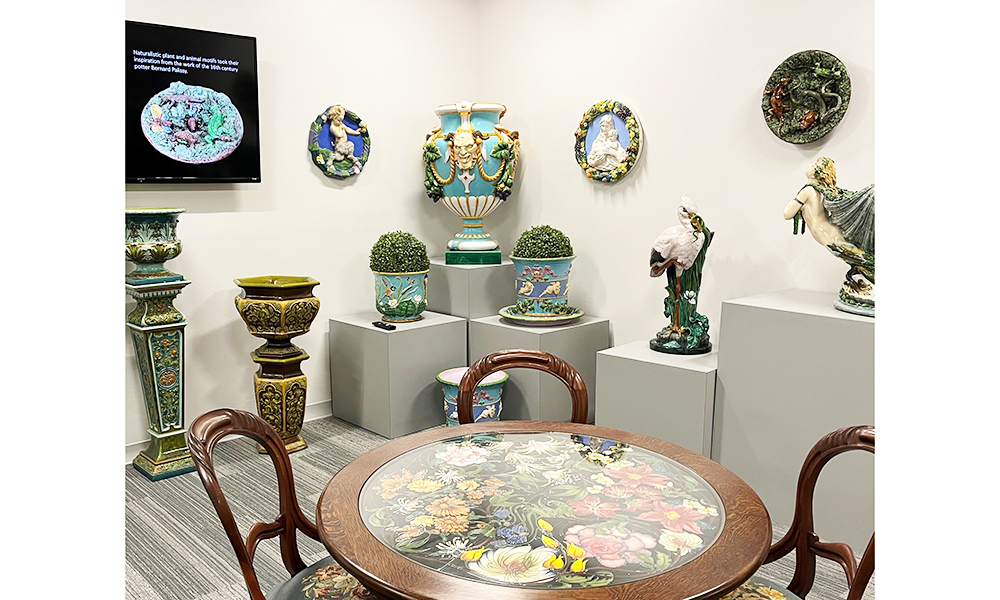 Moorcroft Table in Secret Garden at WMODA