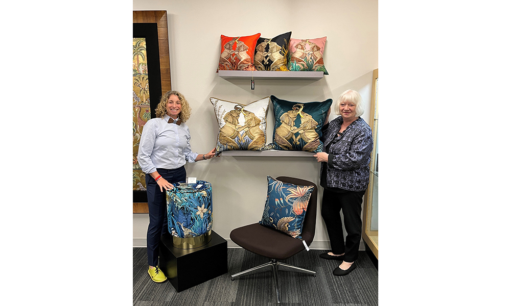 Louise and Daniella with Ardmore Pillows