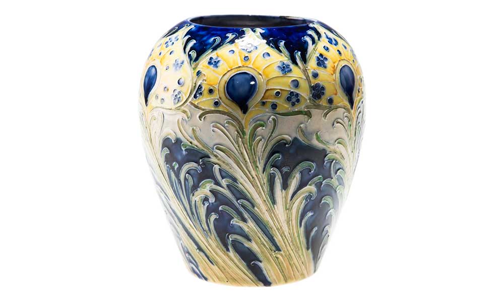 Moorcroft Florian Peacock Vase