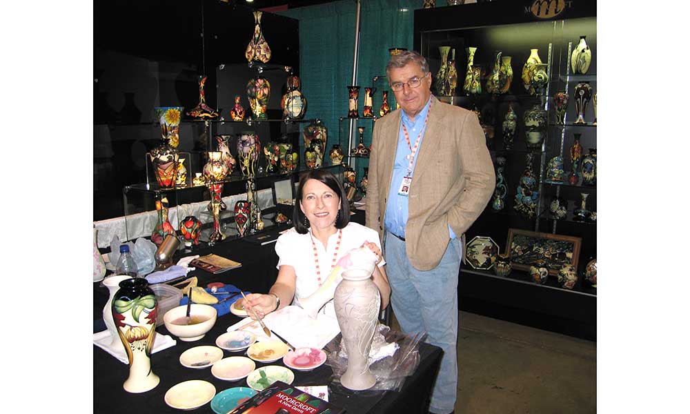 Hugh Edwards and Lesley Cartlidge at Miami Beach Antiques Show