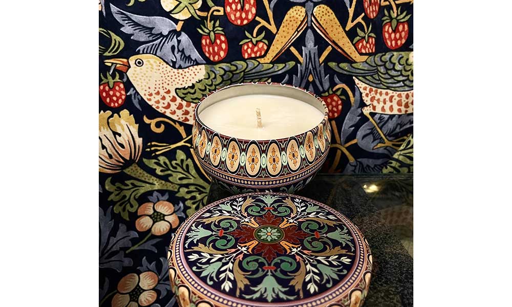 Candle Nerds with William Morris Fabric