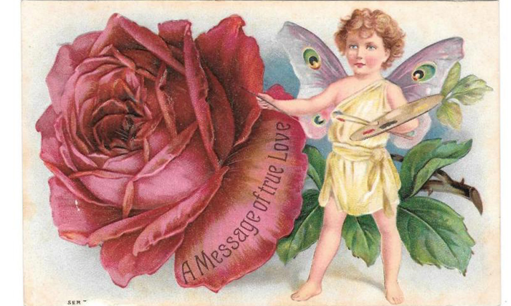 Butterfly Artist Vintage Card