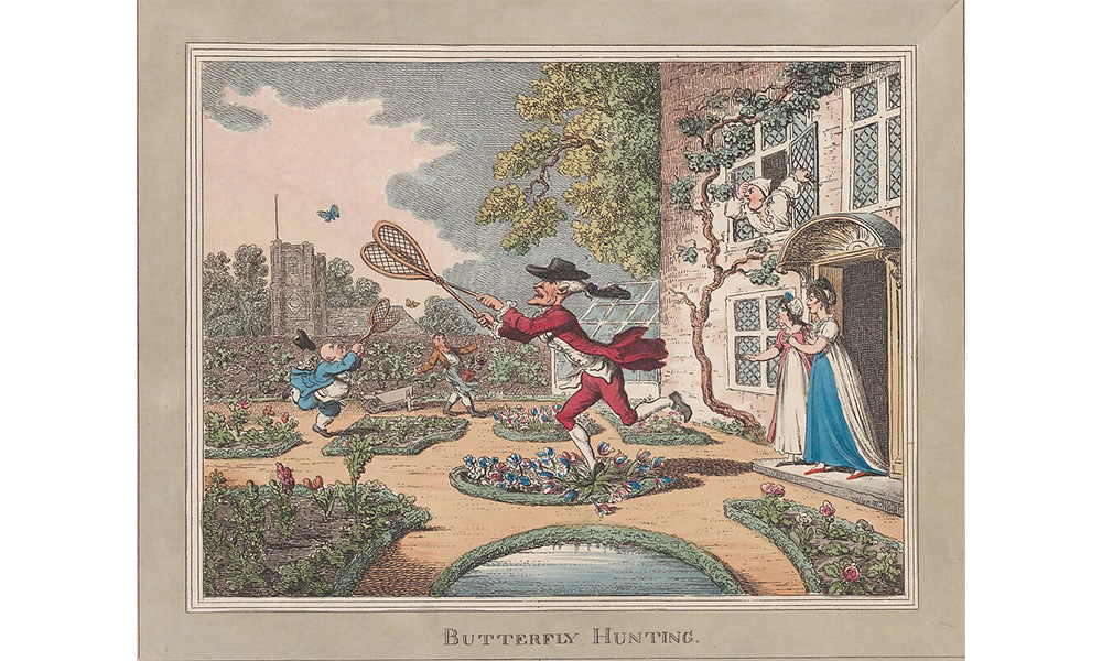 Butterfly Hunting by T. Rowlandson