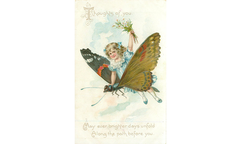 Raphael Tuck Butterfly Vintage Card